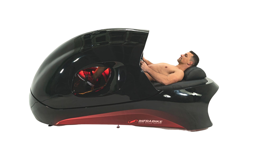 INFRABIKE® Sitzung — 1.300 Kalorien in 30 Minuten liegend verbrennen